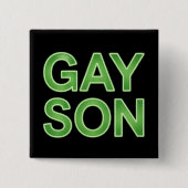Gay Son Funny LGBTQ Pride Vierkante Button 5,1 Cm (Voorkant)