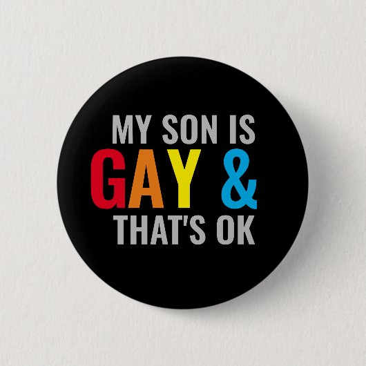 Gay Son Ronde Button 5,7 Cm (Voorkant)
