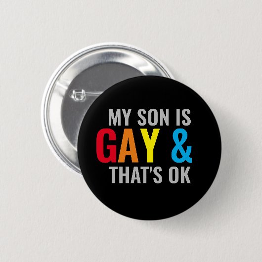 Gay Son Ronde Button 5,7 Cm (Voorkant /achterkant)