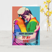 Gay Son van mam Birthday Kaart (Gele Bloem)