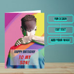Gay Son van pap Birthday Kaart<br><div class="desc">Ben je een vader met een zoon die LGBTQ is? Op zoek naar een lieve manier om hen te vertellen "Happy Birthday" en dat je van hen houdt zoals ze zijn en dat je een ondersteunende ouder bent? Wens een zeer Gelukkige Geboorte - homo aan uw kind met deze LGBTQ...</div>