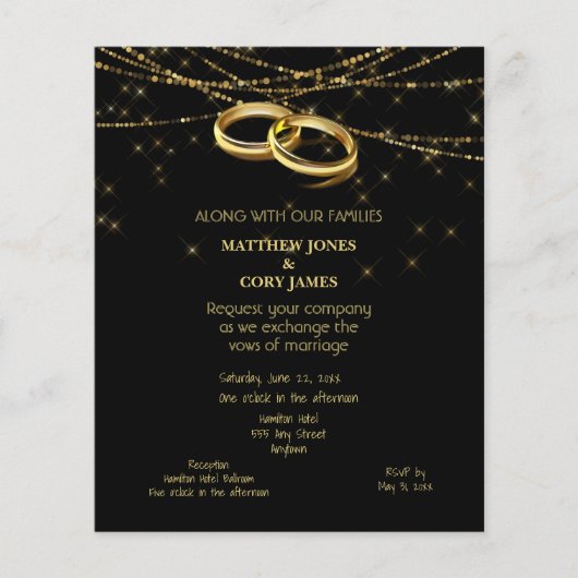 Gay Sparging Lights en Gold Wedding Rings (Voorkant)