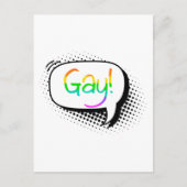 Gay Speech Bubble Briefkaart (Voorkant)