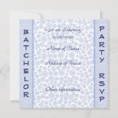 Gay Stag Party - Blue Teddy Bears-uitnodiging Kaart (Achterkant)