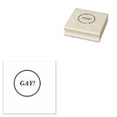 GAY stempel! Rubberstempel (Gestempeld)