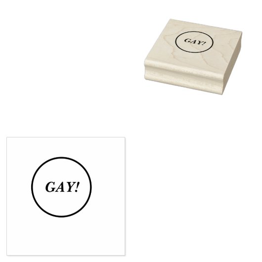 GAY stempel! Rubberstempel (Gestempeld)