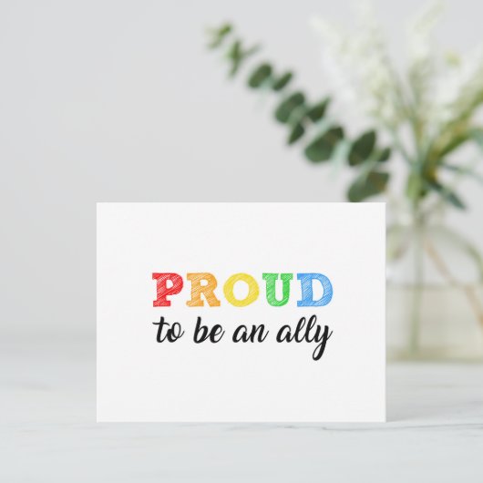 Gay Straight Alliance Ally Briefkaart (Staand voorkant)