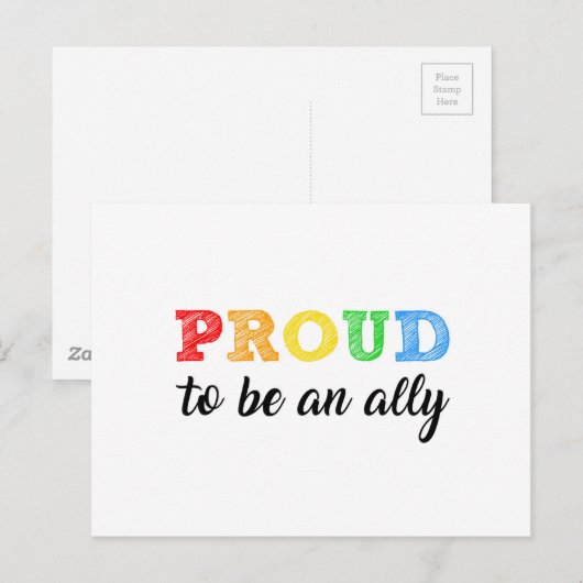 Gay Straight Alliance Ally Briefkaart (Voorkant / Achterkant)