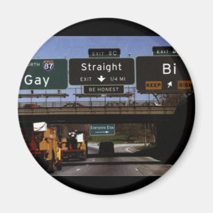 Gay/Straight/Bi Road Signalering Magneet