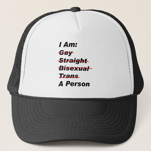 Gay Straight Trans A Persoon Trucker Pet (Voorkant)
