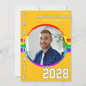 Gay Student Pride Rainbow Graduation Announcement Kaart (Voorkant)
