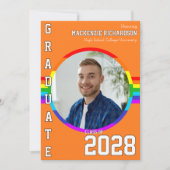 Gay Student Pride Rainbow Graduation Announcement  Kaart (Voorkant)