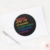 Gay Suicide - Ik weiger een statistiek te zijn Ronde Sticker (Envelop)