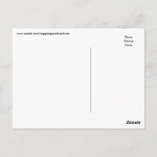 Gay Surrender naar je wensen Briefkaart (Achterkant)