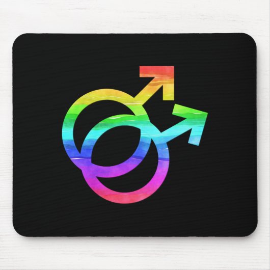 Gay Symbol LGBT Pride Gay Man Gift Muismat (Voorkant)