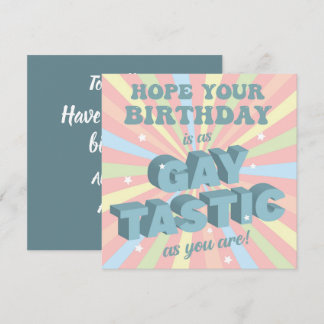 Gay Tastic Birthday Kaart