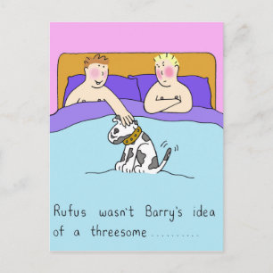 Gay Threous Cartoon Humor Briefkaart