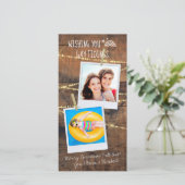 "Gay Tidings" LGBT 2-Photo Holiday Kaart (Staand voorkant)