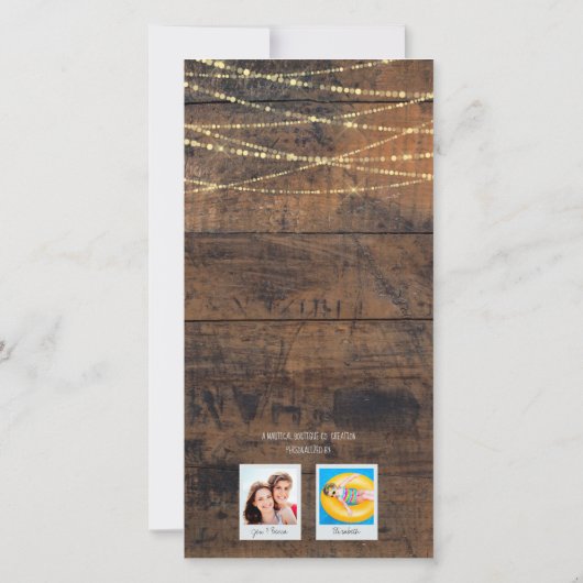 "Gay Tidings" LGBT 2-Photo Holiday Kaart (Achterkant)