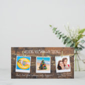 "Gay Tidings" LGBT 3-Photo Holiday Kaart (Staand voorkant)