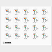 Gay-tini dank je ronde sticker (Vel)