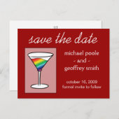 Gay-tini | Datum opslaan Aankondigingskaart (Voorkant / Achterkant)