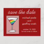 Gay-tini | Save the Date Aankondigingskaart (Voorkant)