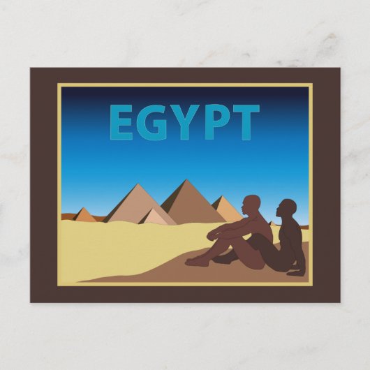 Gay Travel Poster Egypte Briefkaart (Voorkant)