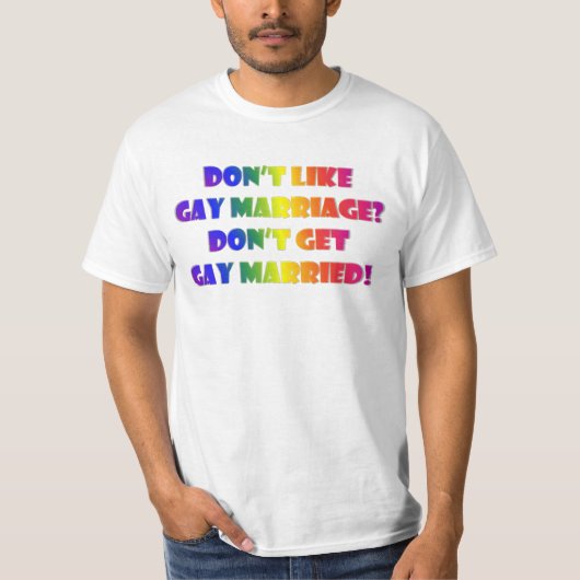 Gay trouwen! t-shirt (Voorkant)