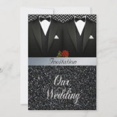 Gay Tuxedo Wedding Uitnodiging (Voorkant)
