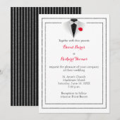 Gay Tuxedo Wedding Uitnodiging (Voorkant / Achterkant)