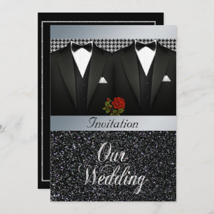 Gay Tuxedo Wedding Uitnodiging