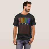 Gay Twink Barcode Gay Pride Flag Aesthetic Trendy T-shirt (Voorkant volledig)