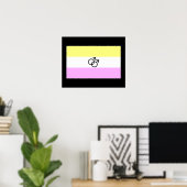 Gay Twink Pride Flag Poster (Thuiskantoor)