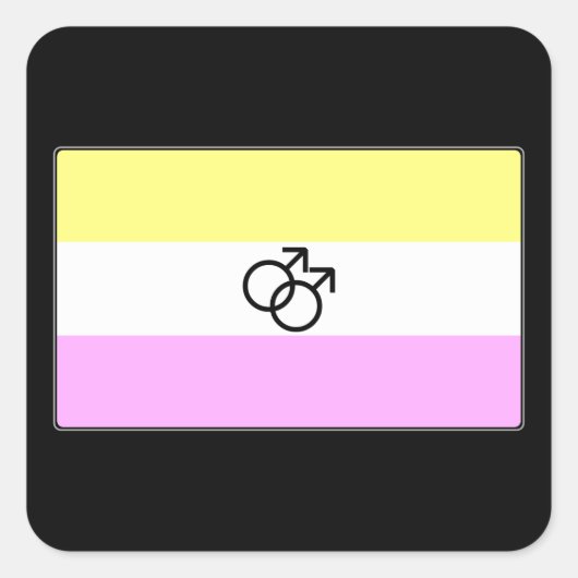 Gay Twink Pride Flag Vierkante Sticker (Voorkant)