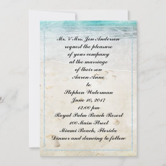 Gay Two Grooms Beach Destination Kaart (Achterkant)