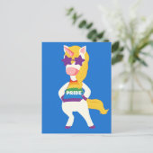 Gay Unicorn Briefkaart (Staand voorkant)