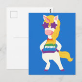 Gay Unicorn Briefkaart (Voorkant / Achterkant)