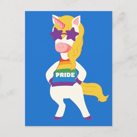 Gay Unicorn Briefkaart (Voorkant)