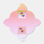 Gay Unicorn Stripes Bedankdoosjes (Uitgevouwen)