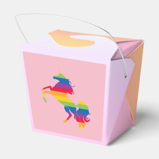 Gay Unicorn Stripes Bedankdoosjes (Achterkant)