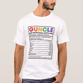 Gay Unlce Pride Rainbow Goom Nutrition Facts T-shirt