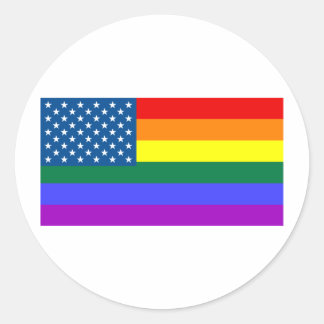 Gay USA Ronde Sticker