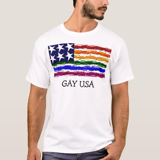 GAY USA T-SHIRT (Voorkant)
