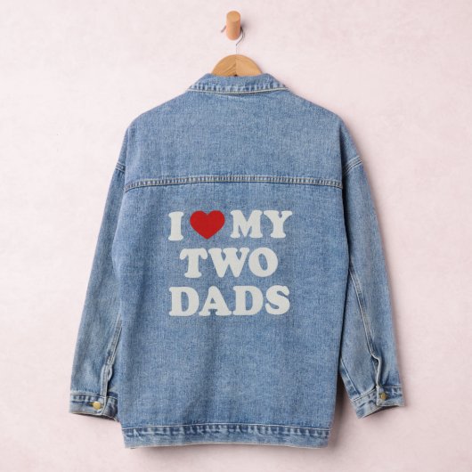 Gay vader liefde mijn twee vaders pride zoon 's do denim jacket (Hangar)
