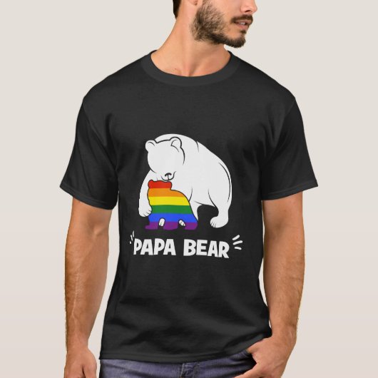 Gay Vaderdag Papa Beer T-shirt (Voorkant)