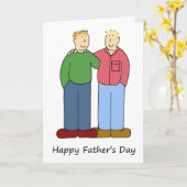 Gay Vaderdag Twee vaders Mannelijk paar Kaart (Gele Bloem)