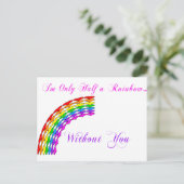 Gay Valentijn Half regenboog rechts Feestdagenkaart (Staand voorkant)