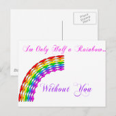 Gay Valentijn Half regenboog rechts Feestdagenkaart (Voorkant / Achterkant)