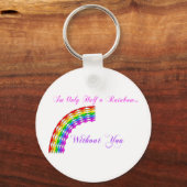 Gay Valentijn Half regenboog rechts Sleutelhanger (Voorkant)